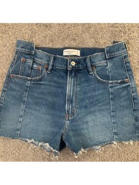 Abercrombie & Fitch Medium Blue Denim Cutoff Shorts
